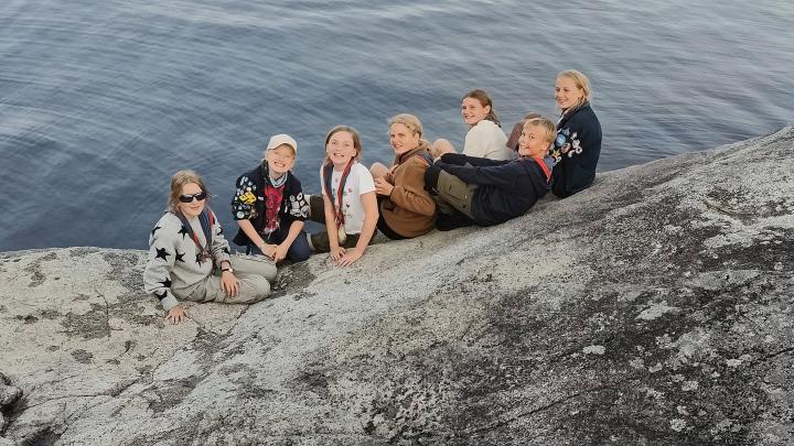 Glade spejdere på sommerlejr ved Larvik